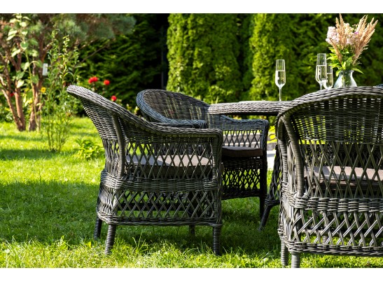 "Эспрессо–150 S" обеденная группа плетеная, цвет графит в Каменске-Уральском