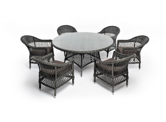 "Эспрессо–150 S" обеденная группа плетеная, цвет графит в Каменске-Уральском