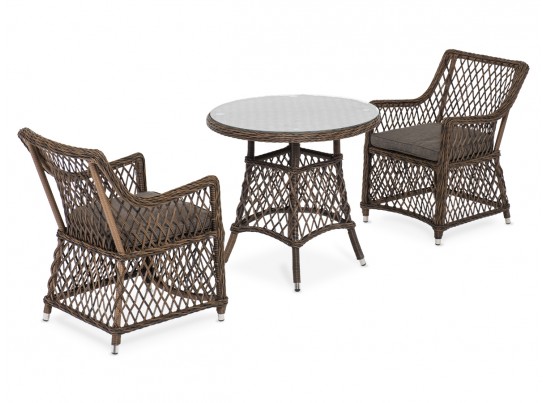 "Эспрессо–80 L" обеденная группа плетеная, цвет графит в Каменске-Уральском