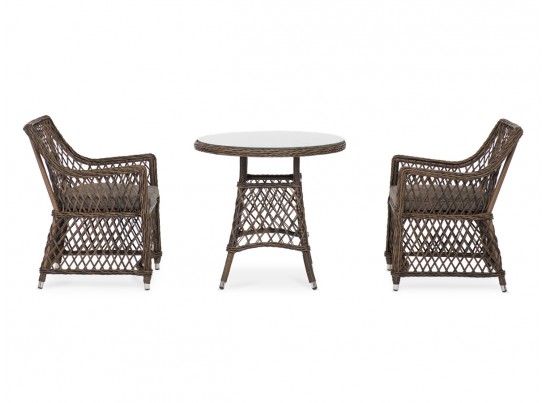 "Эспрессо–80 L" обеденная группа плетеная, цвет графит в Каменске-Уральском