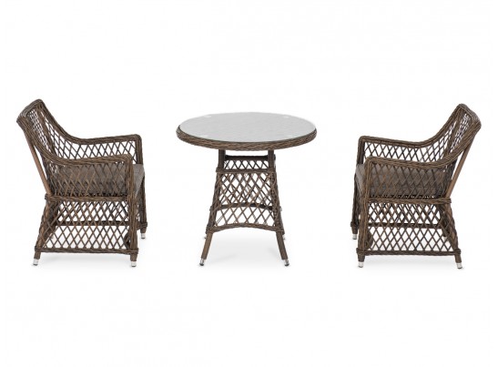 "Эспрессо–80 L" обеденная группа плетеная, цвет графит в Каменске-Уральском