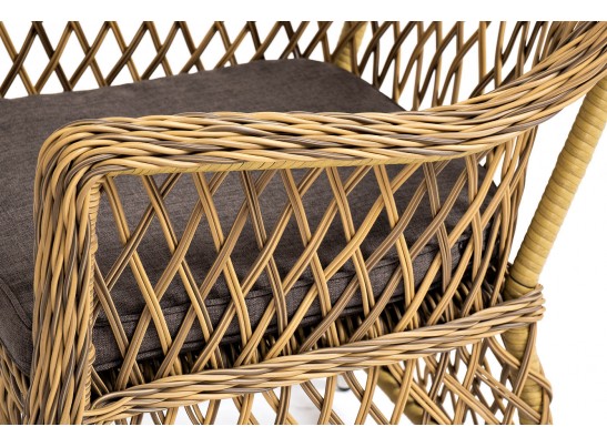 "Эспрессо–80 L" обеденная группа плетеная, цвет соломенный в Каменске-Уральском