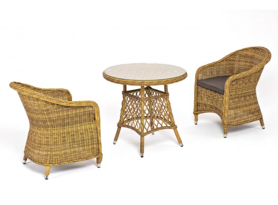 "Эспрессо–80 R" обеденная группа плетеная, цвет соломенный в Каменске-Уральском