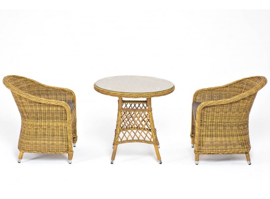 "Эспрессо–80 R" обеденная группа плетеная, цвет соломенный в Каменске-Уральском