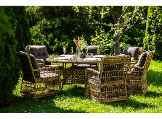 "Эспрессо–150 C" обеденная группа плетеная, цвет соломенный в Каменске-Уральском