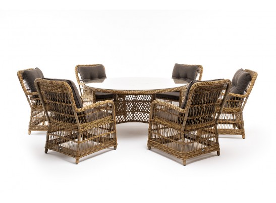 "Эспрессо–150 C" обеденная группа плетеная, цвет соломенный в Каменске-Уральском