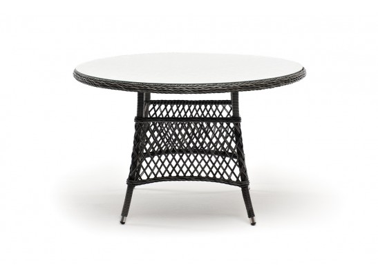 "Эспрессо" плетеный круглый стол, диаметр 118 см, цвет графит в Каменске-Уральском