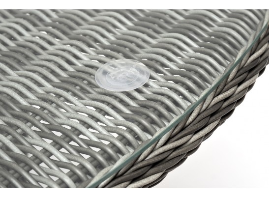 "Эспрессо" плетеный круглый стол, диаметр 150 см, цвет графит в Каменске-Уральском