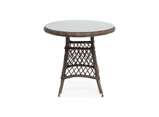 "Эспрессо" плетеный круглый стол, диаметр 80 см, цвет коричневый в Каменске-Уральском