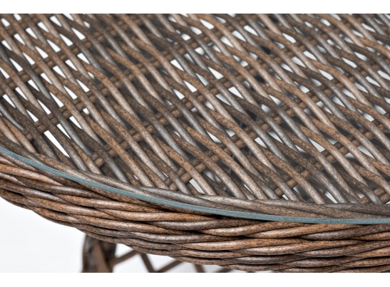 "Эспрессо" плетеный круглый стол, диаметр 80 см, цвет коричневый в Каменске-Уральском