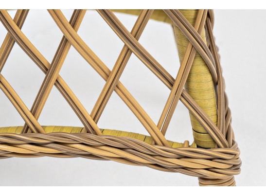 "Эспрессо" плетеный круглый стол, диаметр 80 см, цвет соломенный в Каменске-Уральском