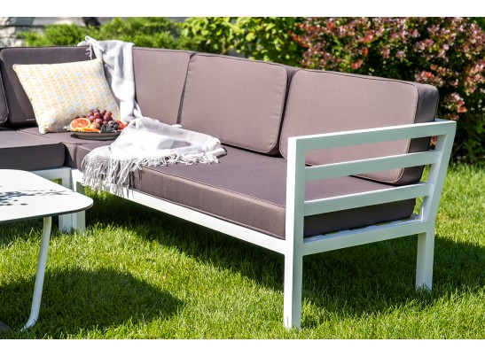 "Глория" модуль диванный угловой, каркас из алюминия в Каменске-Уральском