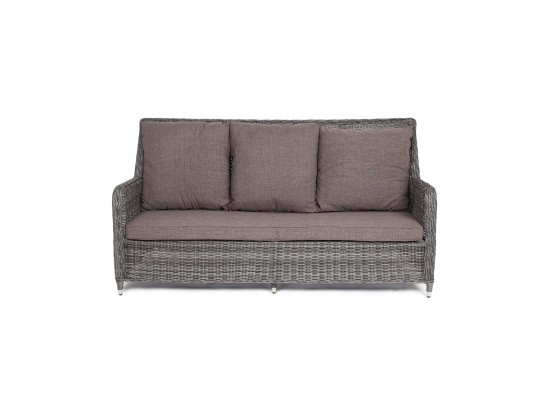 "Гляссе" диван трехместный из искусственного ротанга, цвет графит в Каменске-Уральском