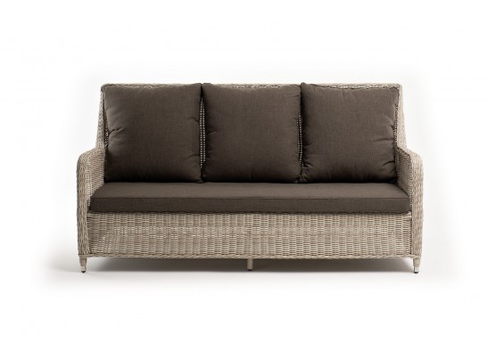 "Гляссе" диван трехместный из искусственного ротанга, цвет бежевый в Каменске-Уральском