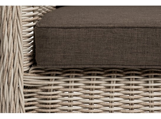 "Гляссе" диван трехместный из искусственного ротанга, цвет бежевый в Каменске-Уральском