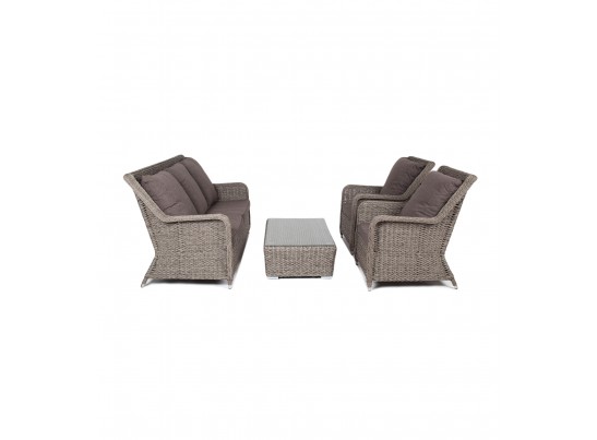 "Гляссе" лаунж-зона из искусственного ротанга (гиацинт), цвет серый в Каменске-Уральском