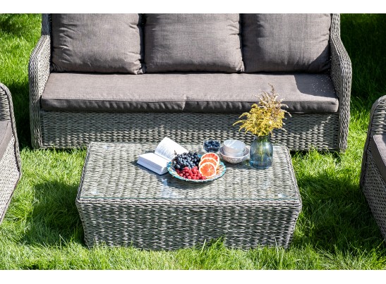 "Гляссе" лаунж-зона из искусственного ротанга (гиацинт), цвет серый в Каменске-Уральском