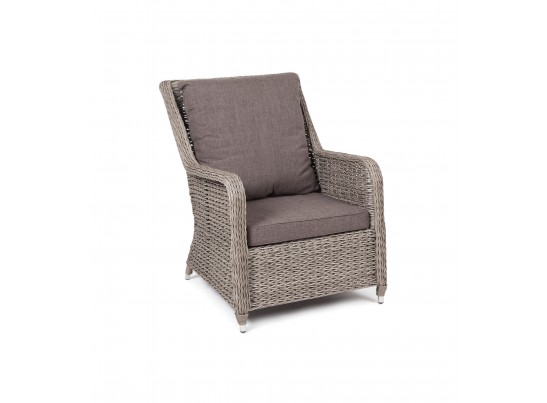 "Гляссе" кресло плетеное из искусственного ротанга (гиацинт), цвет серый в Каменске-Уральском