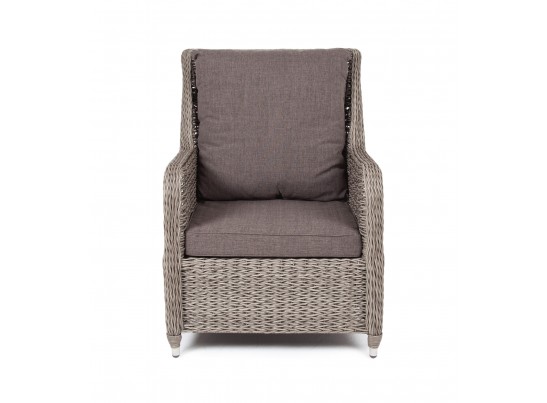 "Гляссе" кресло плетеное из искусственного ротанга (гиацинт), цвет серый в Каменске-Уральском