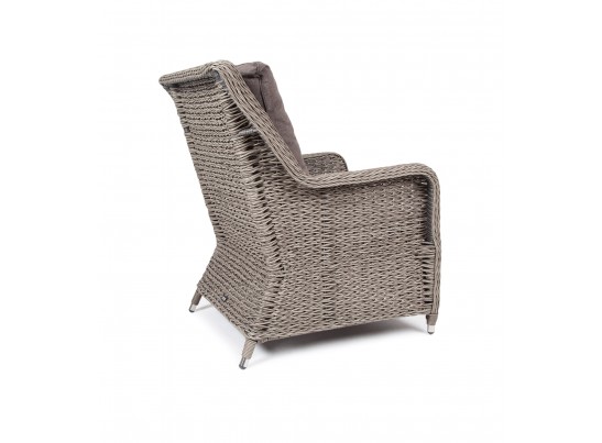 "Гляссе" кресло плетеное из искусственного ротанга (гиацинт), цвет серый в Каменске-Уральском