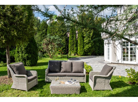 "Гляссе" лаунж-зона из искусственного ротанга, цвет бежевый в Каменске-Уральском