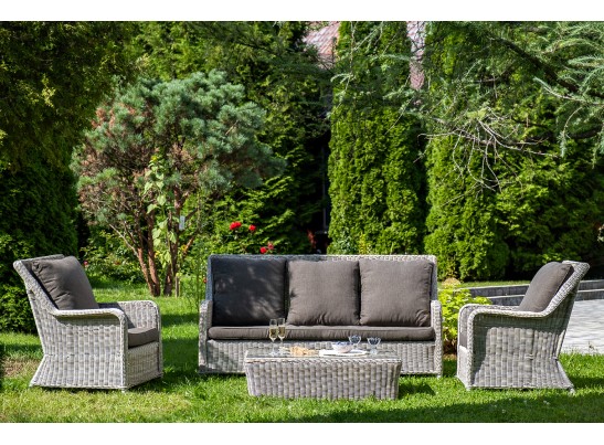 "Гляссе" лаунж-зона из искусственного ротанга, цвет бежевый в Каменске-Уральском