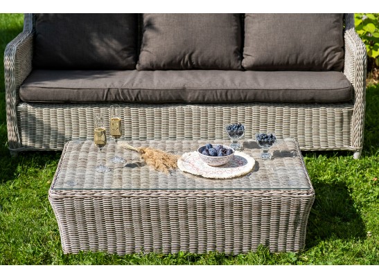 "Гляссе" лаунж-зона из искусственного ротанга, цвет бежевый в Каменске-Уральском