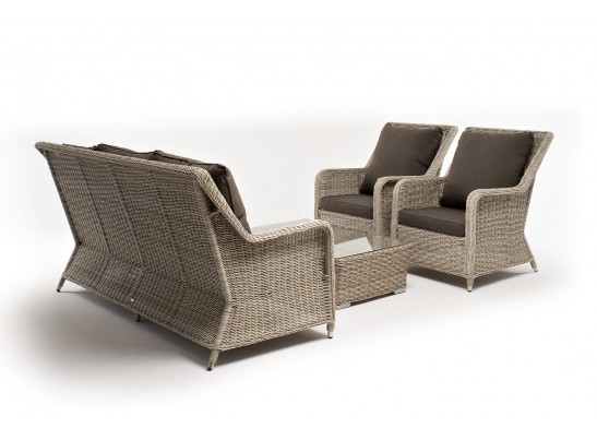 "Гляссе" лаунж-зона из искусственного ротанга, цвет бежевый в Каменске-Уральском