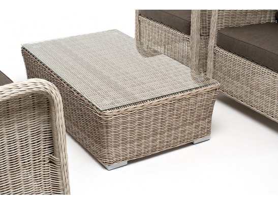 "Гляссе" лаунж-зона из искусственного ротанга, цвет бежевый в Каменске-Уральском