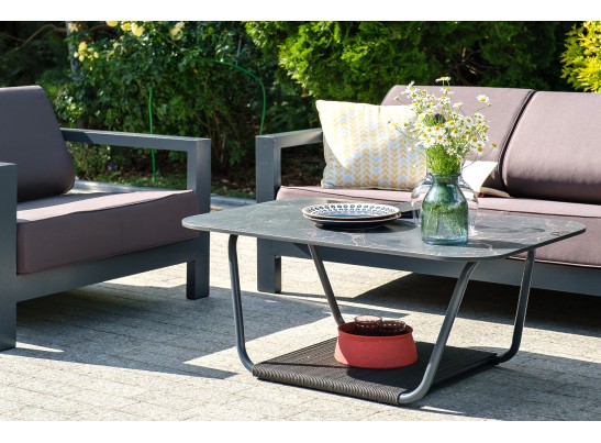 "Гранада" журнальный стол 100х65см из HPL, цвет "серый гранит" в Каменске-Уральском