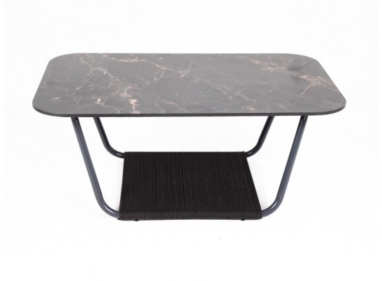 "Гранада" журнальный стол 90х50см из HPL, цвет "черный мрамор" в Каменске-Уральском