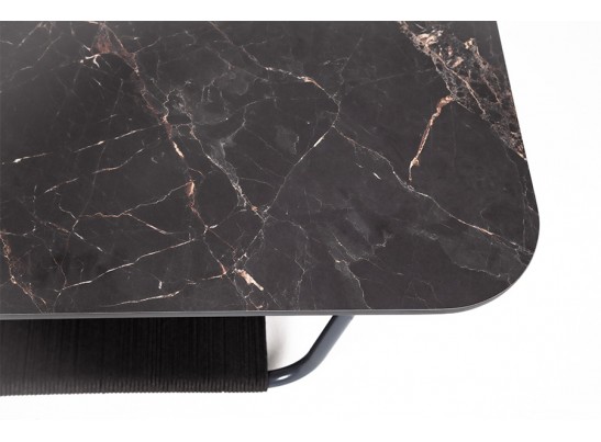 "Гранада" журнальный стол 90х50см из HPL, цвет "черный мрамор" в Каменске-Уральском