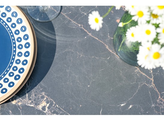 "Гранада" журнальный стол 90х50см из HPL, цвет "черный мрамор" в Каменске-Уральском