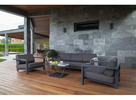 "Гранада" журнальный стол 90х50см из HPL, цвет "черный мрамор" в Каменске-Уральском