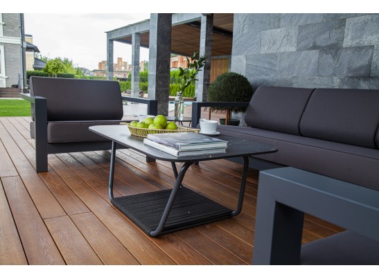 "Гранада" журнальный стол 90х50см из HPL, цвет "черный мрамор" в Каменске-Уральском