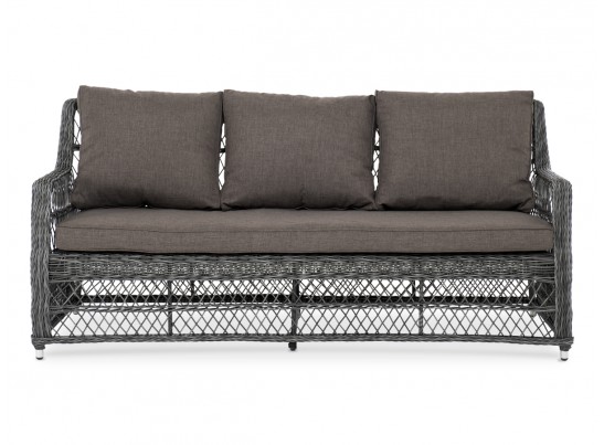 "Гранд Латте" диван трехместный из искусственного ротанга, цвет графит в Каменске-Уральском