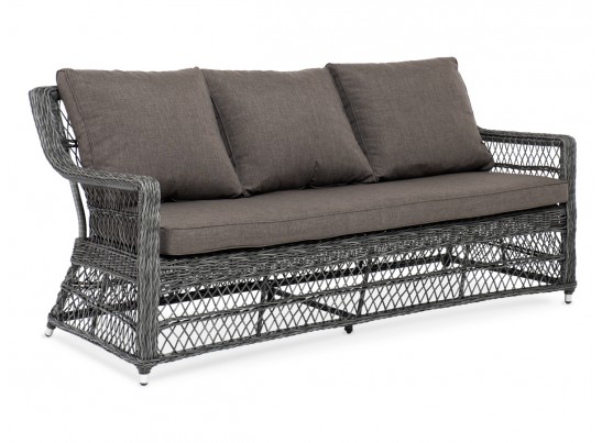 "Гранд Латте" диван трехместный из искусственного ротанга, цвет графит в Каменске-Уральском