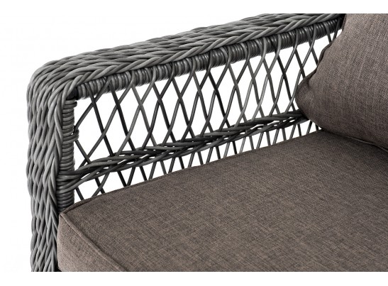 "Гранд Латте" диван трехместный из искусственного ротанга, цвет графит в Каменске-Уральском