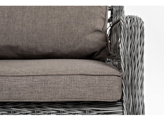 "Гранд Латте" диван трехместный из искусственного ротанга, цвет графит в Каменске-Уральском