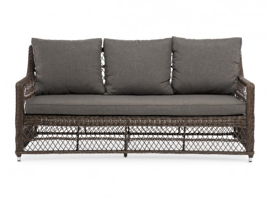 "Гранд Латте" диван трехместный из искусственного ротанга, цвет коричневый в Каменске-Уральском