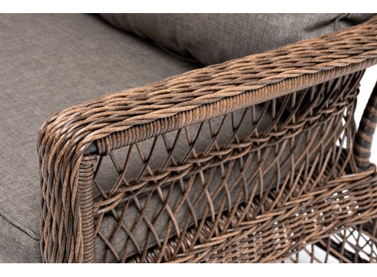 "Гранд Латте" диван трехместный из искусственного ротанга, цвет коричневый в Каменске-Уральском