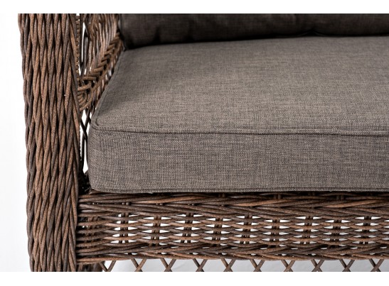 "Гранд Латте" диван трехместный из искусственного ротанга, цвет коричневый в Каменске-Уральском