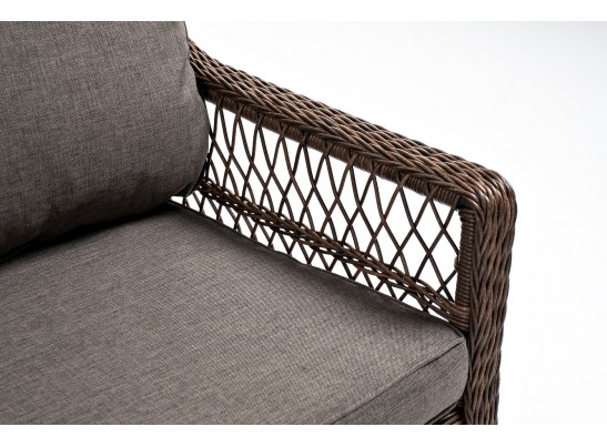 "Гранд Латте" диван трехместный из искусственного ротанга, цвет коричневый в Каменске-Уральском