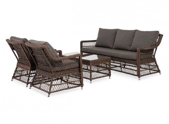 "Гранд Латте" лаунж-зона из искусственного ротанга, цвет коричневый в Каменске-Уральском