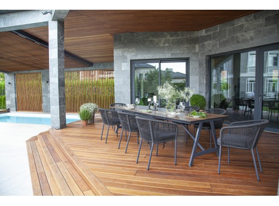 "Рио" стол интерьерный из HPL 300х100см, цвет столешницы "дуб" в Каменске-Уральском