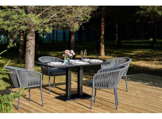 "Каффе Дабл" обеденная группа на 4 персоны, цвет "серый гранит" в Каменске-Уральском