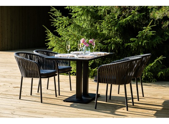 "Каффе Дабл" обеденная группа на 4 персоны, цвет "серый гранит" в Каменске-Уральском