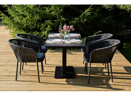 "Каффе Дабл" обеденная группа на 4 персоны, цвет "серый гранит" в Каменске-Уральском