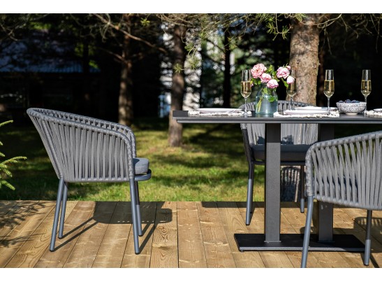 "Каффе Дабл" обеденная группа на 4 персоны, цвет "серый гранит" в Каменске-Уральском