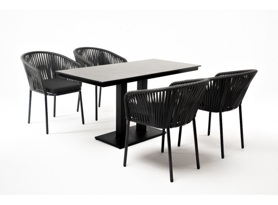 "Каффе Дабл" обеденная группа на 4 персоны, цвет "серый гранит" в Каменске-Уральском